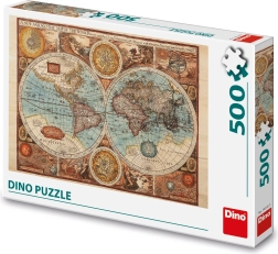 Dino dėlionė senovinis pasaulio žemėlapis – 500 dalių