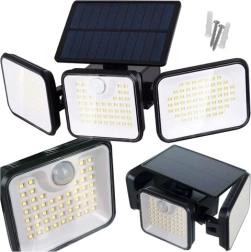 Išorinė saulės lempa 180 LED su PIR ir sutemų jutikliu IZOXIS IP65