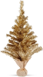 Golden tabletop Christmas tree 60 cm