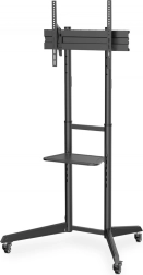 Mobile TV stand with shelf for 37–70", load capacity 50 kg, VESA up to 600 × 400