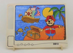 Medinė dvipusė spalvinimo lentelė „Piratų“