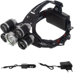 Headlamp with 5× Cree T6 LEDs