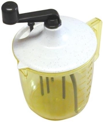 Manual whisk 0.75 l with plastic container and beaters, assorted colors