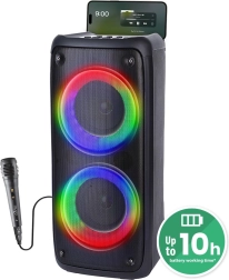 Nešiojama Bluetooth kolonėlė MEDIA-TECH FUNBOX BT su karaoke ir RGB apšvietimu