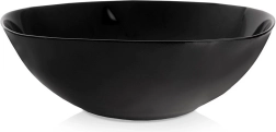 Stiklinis salotų dubuo LUNA 25 cm, 2 l, juodas