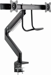 Dual arm for 2 monitors up to 32" with desk mounting