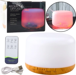 Ultragarsinis aromato difuzorius ir oro drėkintuvas 300 ml su LED ir nuotoliniu valdymu