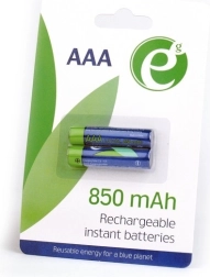 Rechargeable AAA batteries 850 mAh, 2 pcs blister