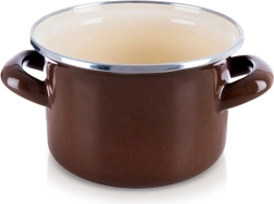 Emaliuotas puodas Brown 14 cm, 950 ml