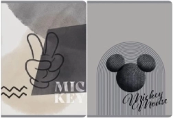 Sąsiuvinis A5, 80 lapų, langeliais, Mickey, spalvų miksas