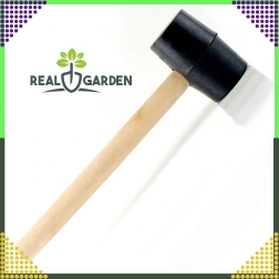 Non-rebound rubber mallet with wooden handle