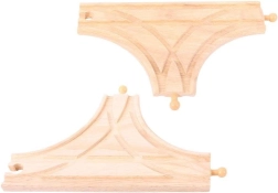 T formos bėgių perjungiklis, 2 vnt., Bigjigs Rail