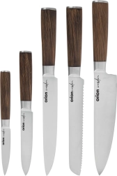 Virtuvinių peilių rinkinys WOODEN, nerūdijantis plienas, 5 vnt.