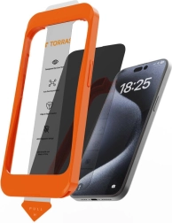 Grūdintas stiklas TORRAS Install Master, skirtas iPhone 16 Plus