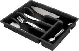 Black cutlery drawer organizer 36 × 25.5 cm