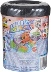 Hot Wheels Monster Trucks Color Reveal – spalvą keičiantis 1:64 automobiliukas su vandens bakeliu