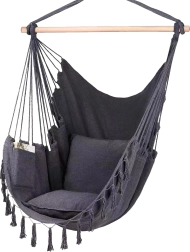 Kabamoji braziliška MalTec kėdė, tamsiai pilka