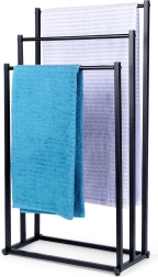 Pastatomas juodas metalinis rankšluosčių laikiklis Vilde