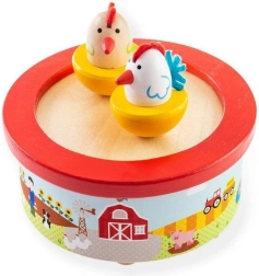 Medinė muzikinė dėžutė „Farma“ BIGJIGS TOYS