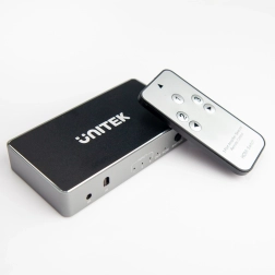 HDMI perjungiklis 3× įėjimai į 1× išėjimą su 4K palaikymu ir nuotolinio valdymo pultu