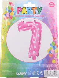 Pripučiamas balionas skaičius 1 su širdelėmis – Růžový