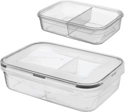 Divided food box with lid and seal 1 l