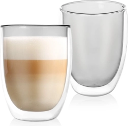 Termo stiklinės su dvigubomis sienelėmis latte DOUBLE 370 ml, 2 vnt.