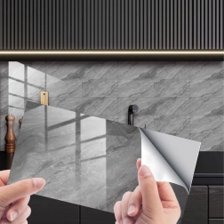 Savaime prilimpantys marmuriniai sienų skydeliai 30 × 15 cm, 16 vnt. rinkinys