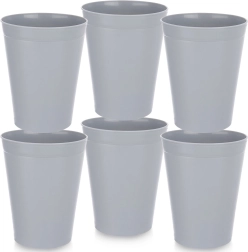 Plastikiniai puodeliai SANDY pilki 300 ml, 6 vnt.