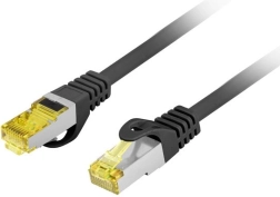 Ethernet Cat.6a S/FTP LSZH CU patch cable 1 m black - 1 piece