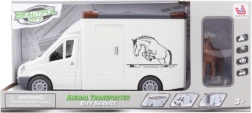 Battery-powered horse transport car with horse figure
