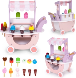 Wooden ice cream stand for children 12 pcs ecotoys