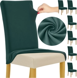 Kėdžių užvalkalai 6 vnt., butelių žalios spalvos RUHHY