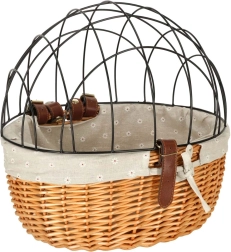 pintinė dviračiui su metaliniu narveliu šuniui ir katei