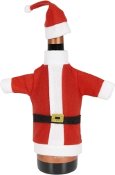 Kalėdinis vyno butelio užvalkalas „Santa“