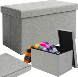 Suolaiukas su daiktadėže, pilkas, 60x30x30 cm, Ruhhy