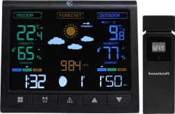 Belaidė meteorologinė stotis su LCD ekranu ir lauko jutikliu