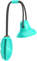 Interaktyvus šunų žaislas su siurbtuku ir skanėstų dozavimu, dantų kramtukas – turkio spalvos