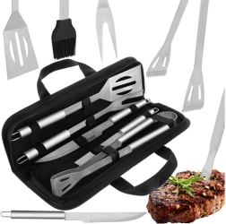 Grilinimo įrankių rinkinys KAMINER 5 vnt. su dėklu