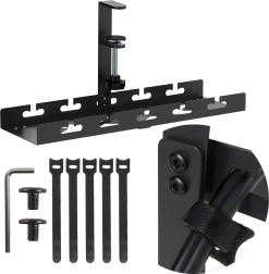 Po stalu montuojamas kabelių organizatorius su greito užspaudimo spaustuvu, 40 cm