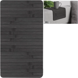 Black bamboo roll-up table mat 44 × 24 cm