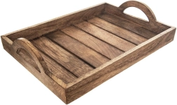 Medinis serviravimo padėklas iš mango medienos 35,5 × 25,5 cm
