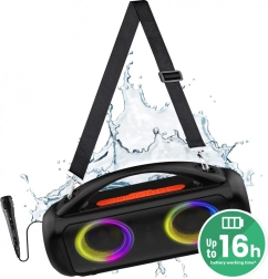 Portable Bluetooth Speaker Media-Tech Power Audio Pro MT3184 with Karaoke and RGB LED