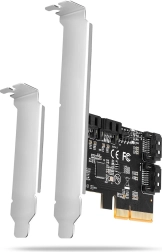 PCIe valdiklis su 4× SATA 6G, ASMedia ASM1164, pilno aukščio ir low-profile tvirtinimo plokštelė