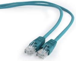 Patch cable Cat 5e 1 m green with molded boot