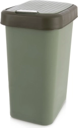 Žalias plastikinis šiukšlių kibiras 25 l