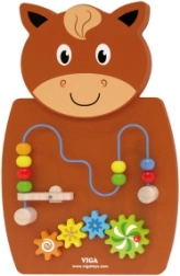 Medinė aktyvumo lenta arklys - VIGA Montessori