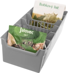 Kitchen spice organizer, gray, 30 × 13 × 8 cm