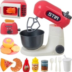 Vaikiškas virtuvės rinkinys 26 vnt. ISO Trade – maišytuvas, skrudintuvas ir mikrobangų krosnelė su priedais