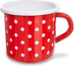 Enamel Mug Red with Polka Dots TECKA 400 ml